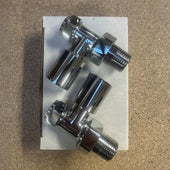 Harmoni Manual Round Straight Valve in Chrome - Clearance