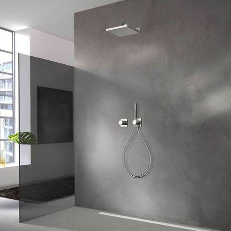Keuco Showers - IXMO Set 8 Overhead Shower With Hand Shower & Square Rosette
