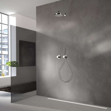 Keuco Showers - IXMO Set 7 Overhead Shower With Hand Shower & Round Rosette