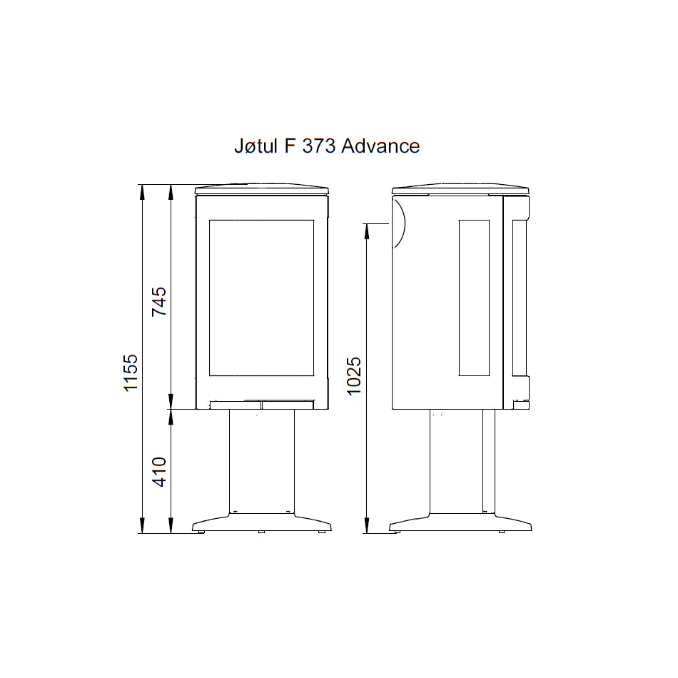 Jotul F373 Advance Wood Burning Stove In Black