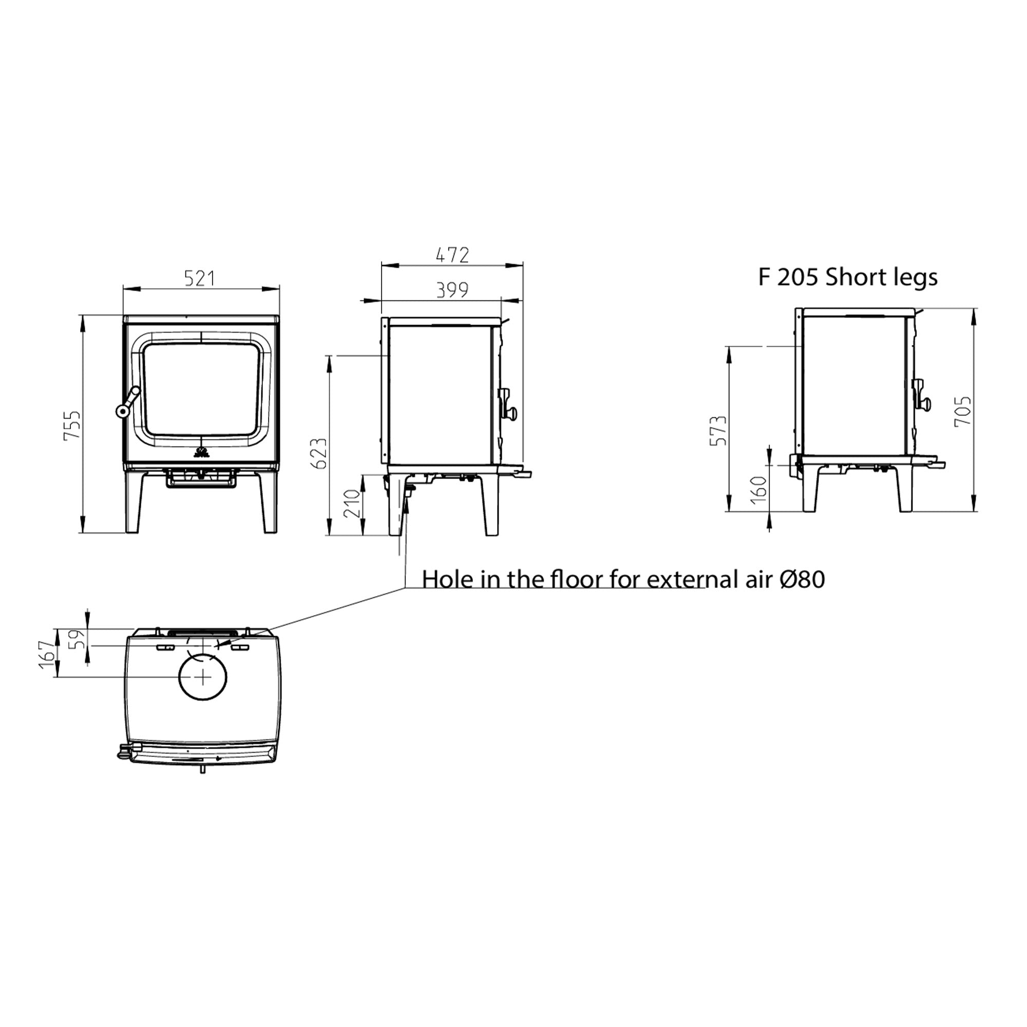 Jotul F205 V2 Wood Burning Stove
