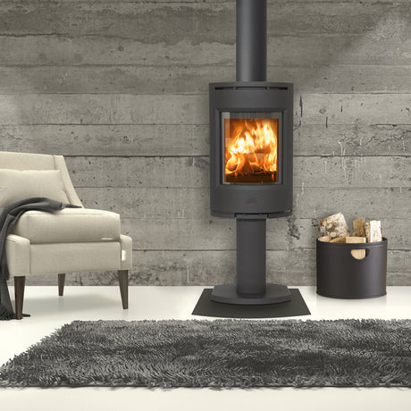 Jotul F136 Wood Burning Stove with Pedestal - Optional Side Glass