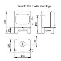Jotul F105 Wood Burning Stove with Short Legs - Black
