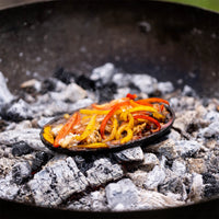 Kadai Cast Sizzling Plate with Wooden Tray