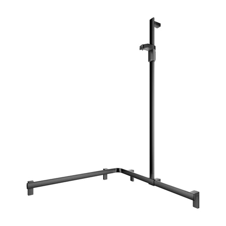 Keuco Axess Hand Shower Rail and Grab Bar System Matt Black - Right Hand