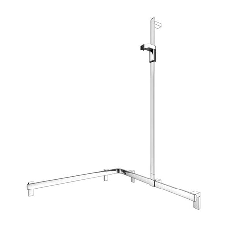 Keuco Axess Hand Shower Rail and Grab Bar System Chrome Plated - Right Hand