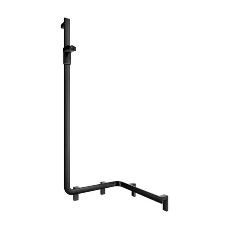 Keuco Axess Hand Shower Rail and Corner Grab Bar Execution Left Matt Black - Available in Various Sizes