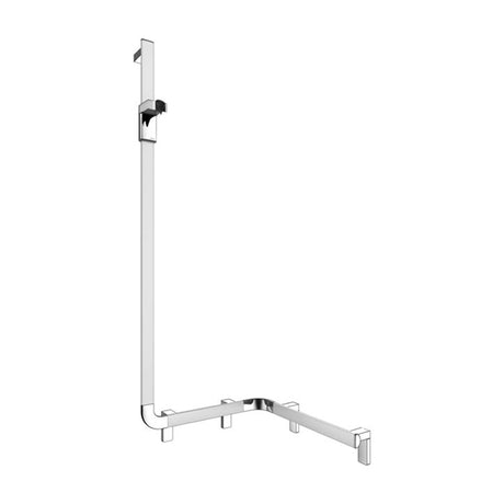 Keuco Axess Hand Shower Rail and Corner Grab Bar Execution Left Aluminium Silver-Anodised / Chrome Plated - Available in Various Sizes
