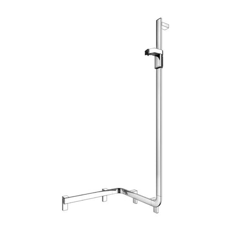 Keuco Axess Hand Shower Rail and Corner Grab Bar Execution Right Chrome Plated - Available in Various Sizes