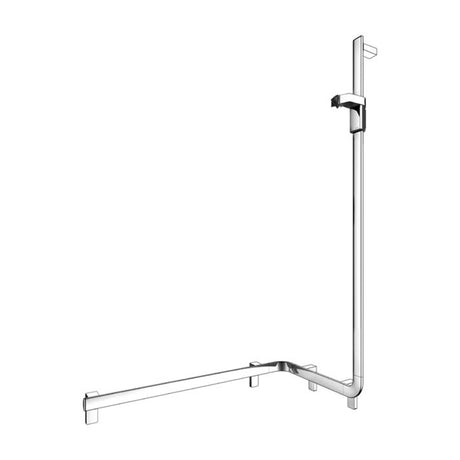Keuco Axess Hand Shower Rail and Corner Grab Bar Execution Right Chrome Plated - Available in Various Sizes