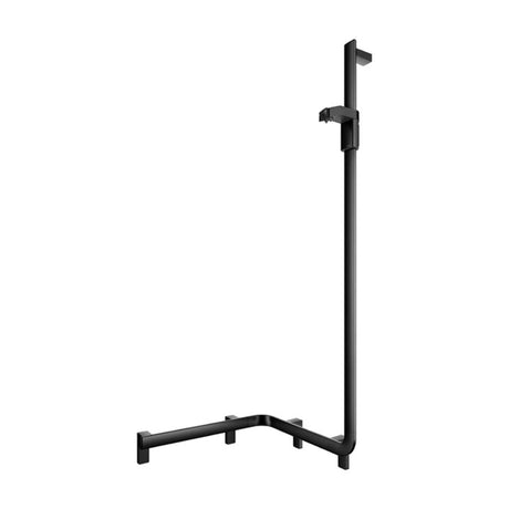 Keuco Axess Hand Shower Rail and Corner Grab Bar Execution Right Matt Black - Available in Various Sizes