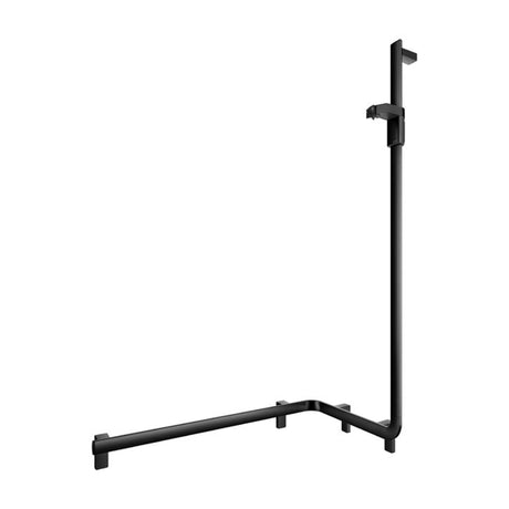 Keuco Axess Hand Shower Rail and Corner Grab Bar Execution Right Matt Black - Available in Various Sizes