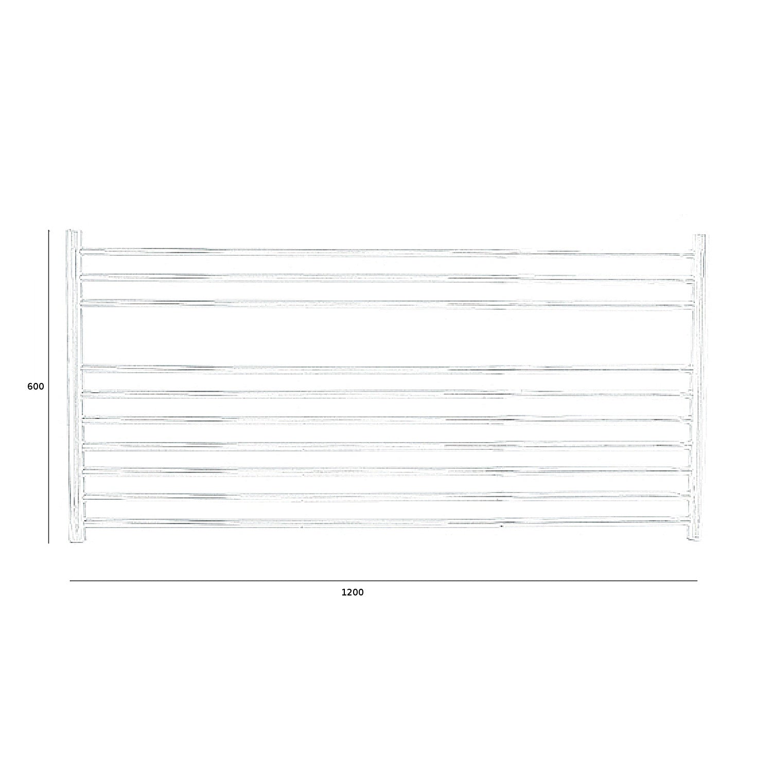 JIS - Newick Heated Towel Rail - Polished Stainless Steel