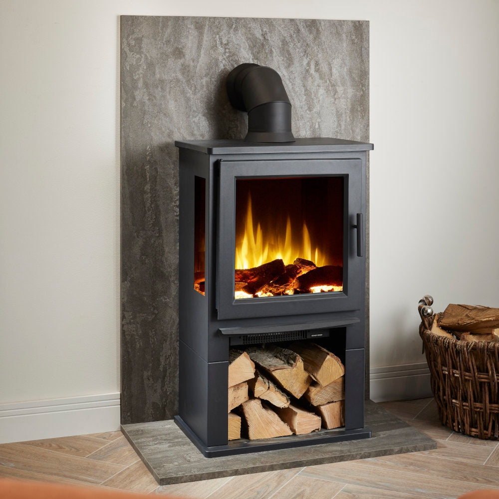 Firetti Naples with Log Store Electric Stove