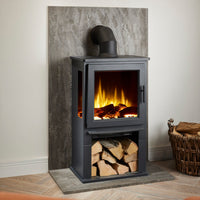 Firetti Naples with Log Store Electric Stove
