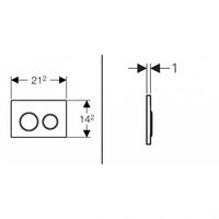 Geberit Omega20 Dual Flush Plate