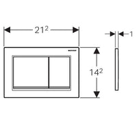 Geberit Omega30 Dual Flush Plate