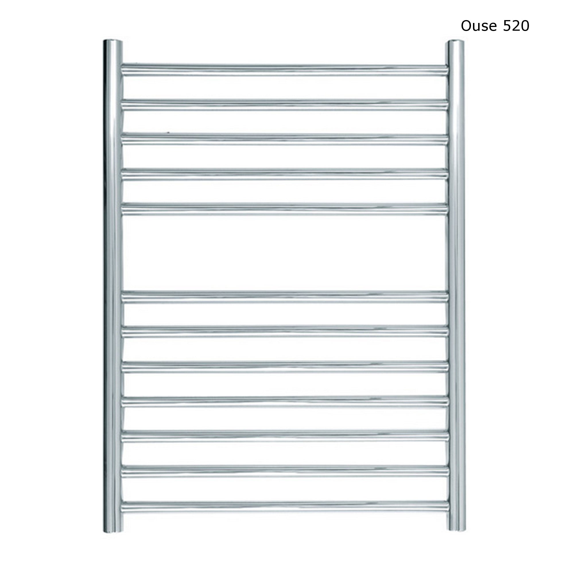 JIS - Ouse Heated Towel Rail - Polished stainless steel