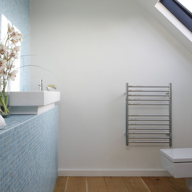 JIS - Ouse Heated Towel Rail - Satin stainless steel