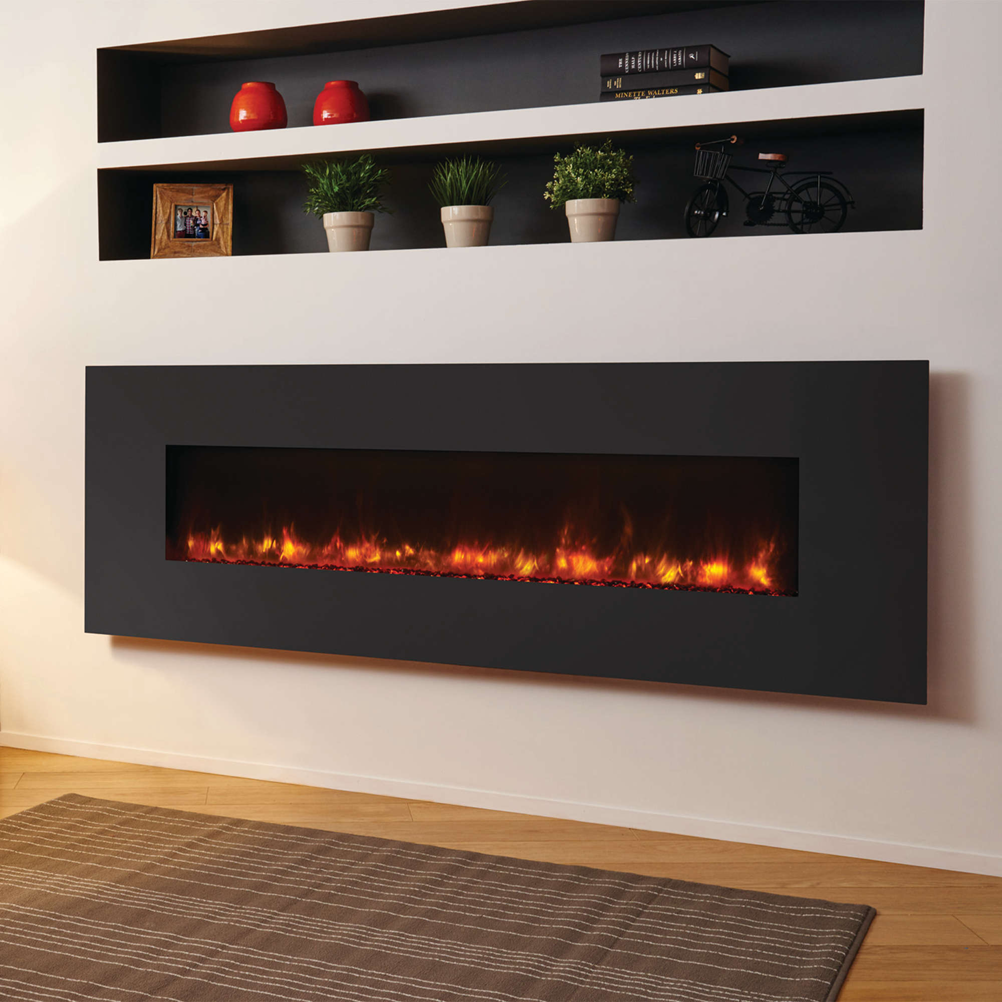 Gazco Radiance 150W Wall Mounted Steel Electric Fire - Graphite
