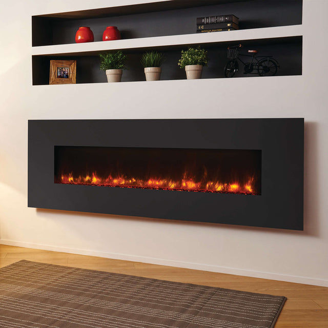 Gazco Radiance 150W Wall Mounted Steel Electric Fire - Graphite