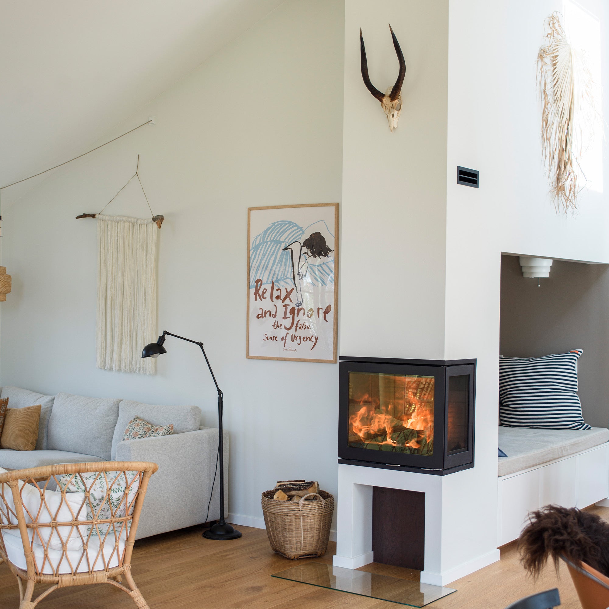 Rais 600 2 Sided Inset Wood Burning Fire