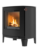 Rais Q-Tee 2 C (Curved Front) Wood Burning Stove - Black