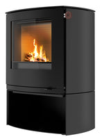 Rais Q-Tee 2 C (Curved Front) Wood Burning Stove - Black