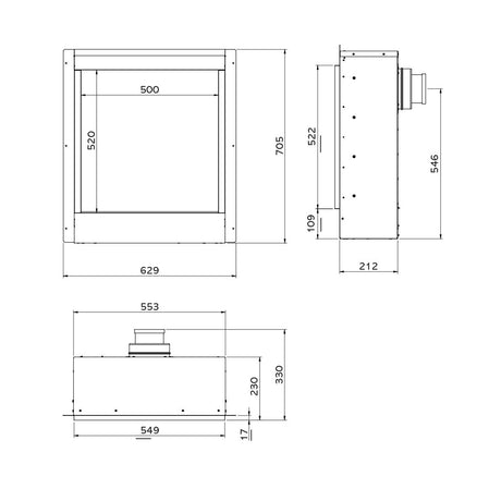 Gazco Riva2 500HL Slimline Inset Gas Fire - Balanced Flue