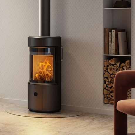 Scan 67 1000mm Black Wood Burning Stove - DEFRA Approved