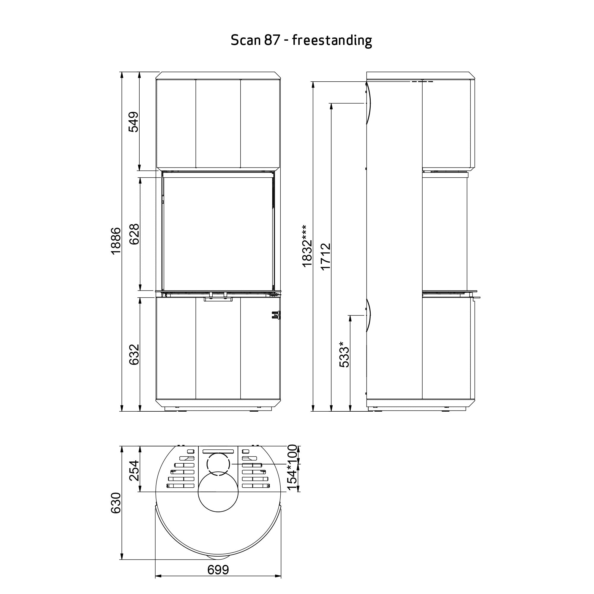 Scan 87-1 Wood Burning Stove - Floor Standing