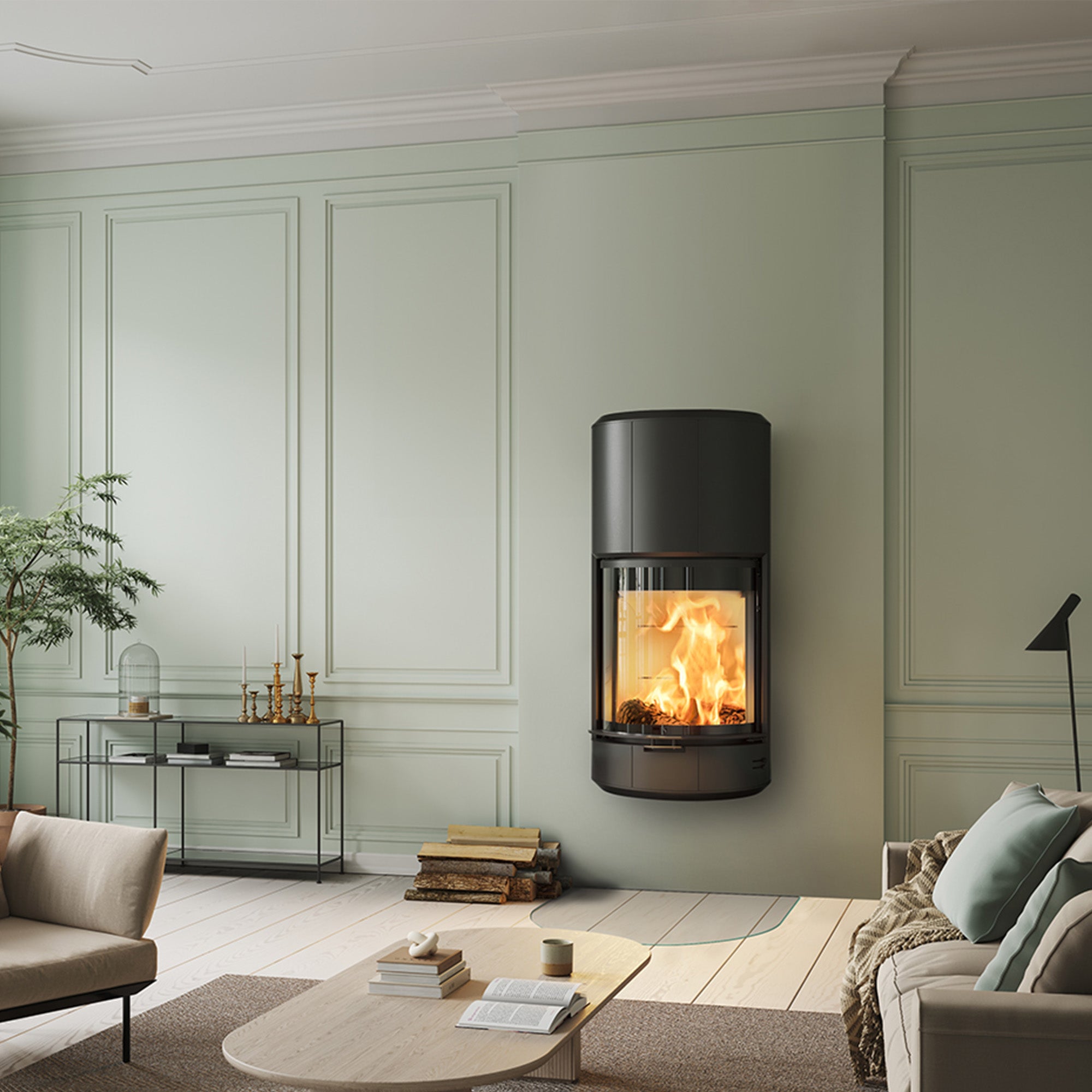 Scan 87-2 Wood Burning Stove - Wall Hung