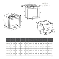 Stovax Elise 680 Inset Multi Fuel Cassette - DEFRA Approved - Eco Ready