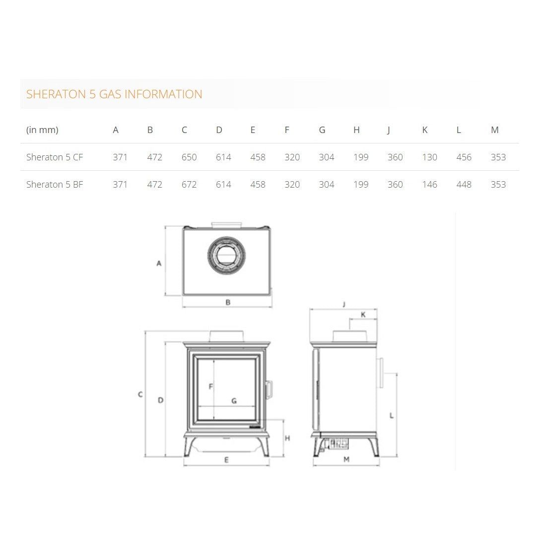 Gazco Sheraton 5 Gas Stove - Balanced Flue - Showroom Exclusive