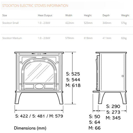 Gazco Stockton2 Medium Electric Stove