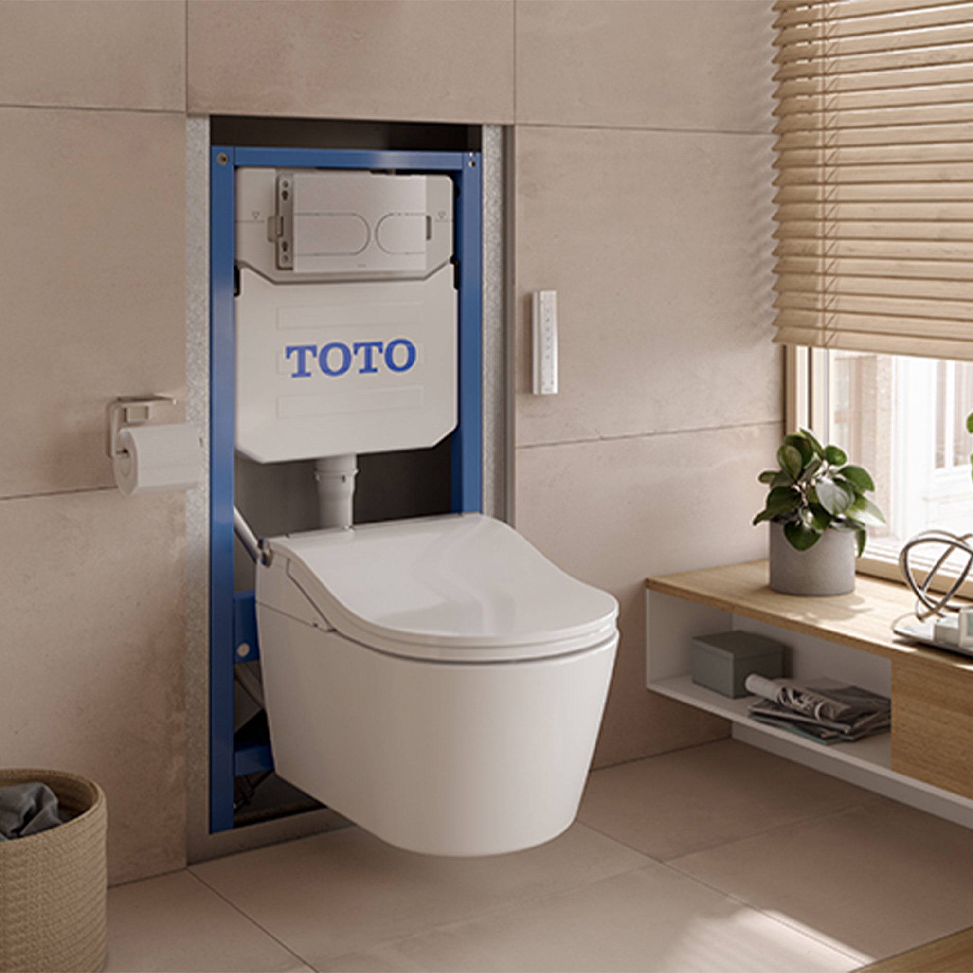 TOTO RW Washlet Smart Shower Toilet with Auto Flush Bundle