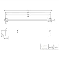Villeroy & Boch Elements Tender Towel Rail 654 x 85 x 54 mm - Available In Various Colours