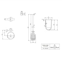 Villeroy & Boch Elements Tender Toilet Brush Set - Wall Mounted - Available In Various Colours