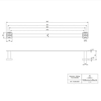 Villeroy & Boch Elements Striking Towel Rail 645mm - Available in Various Colours
