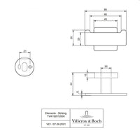 Villeroy & Boch Elements Striking Towel/Robe Hook Double - Available In Various Colours
