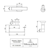 Villeroy & Boch Elements Striking Toilet Roll Holder - Available In Various Colours