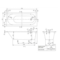 Villeroy & Boch Oberon Rectangular Solo Bath - Available in 4 Sizes