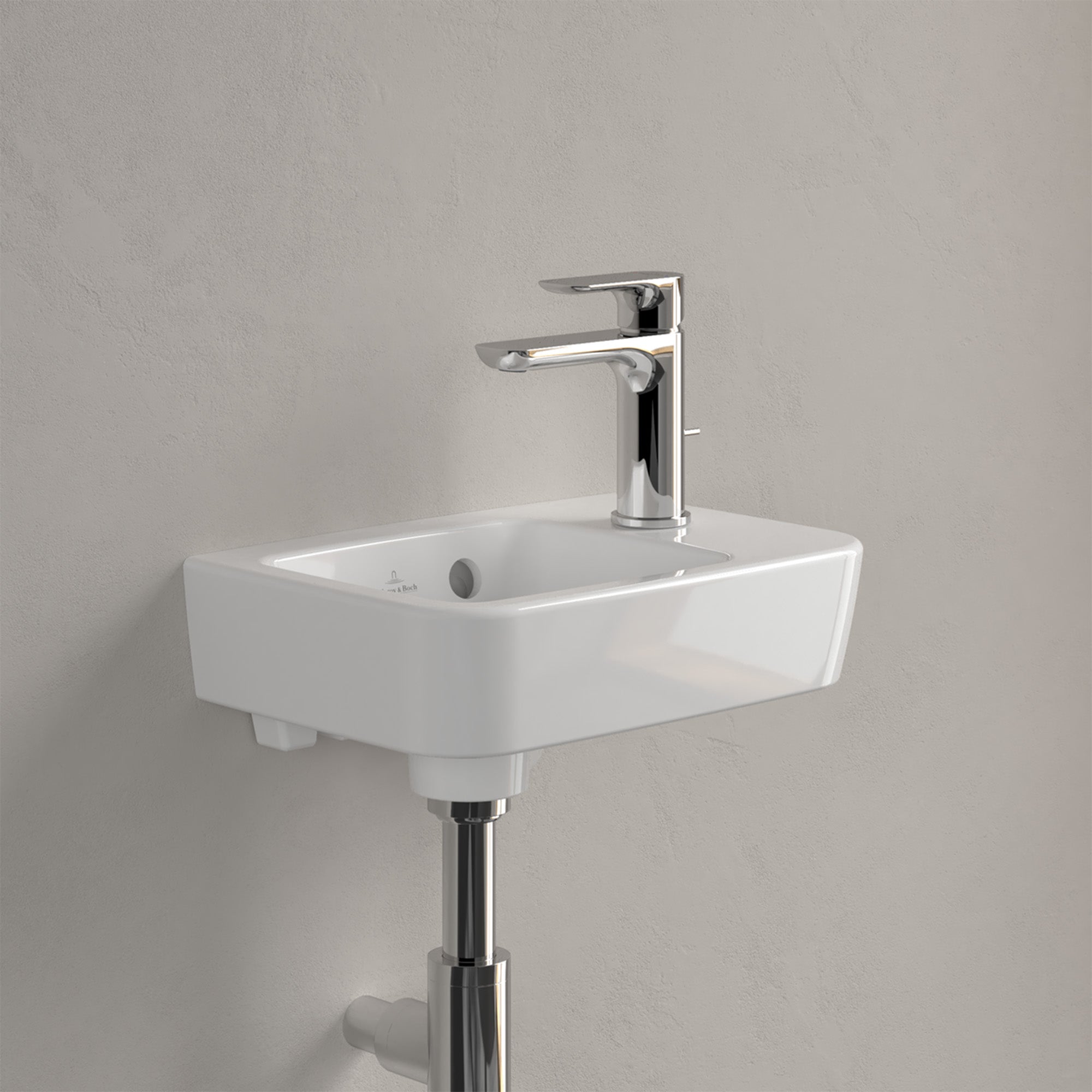 Villeroy & Boch O.novo Handwash Basin Compact with Overflow - Left/Right Tap Hole Options