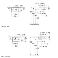 Villeroy & Boch Avento Handwash Basin - 360 x 220 x 110mm - Left/Right Tap Hole Options