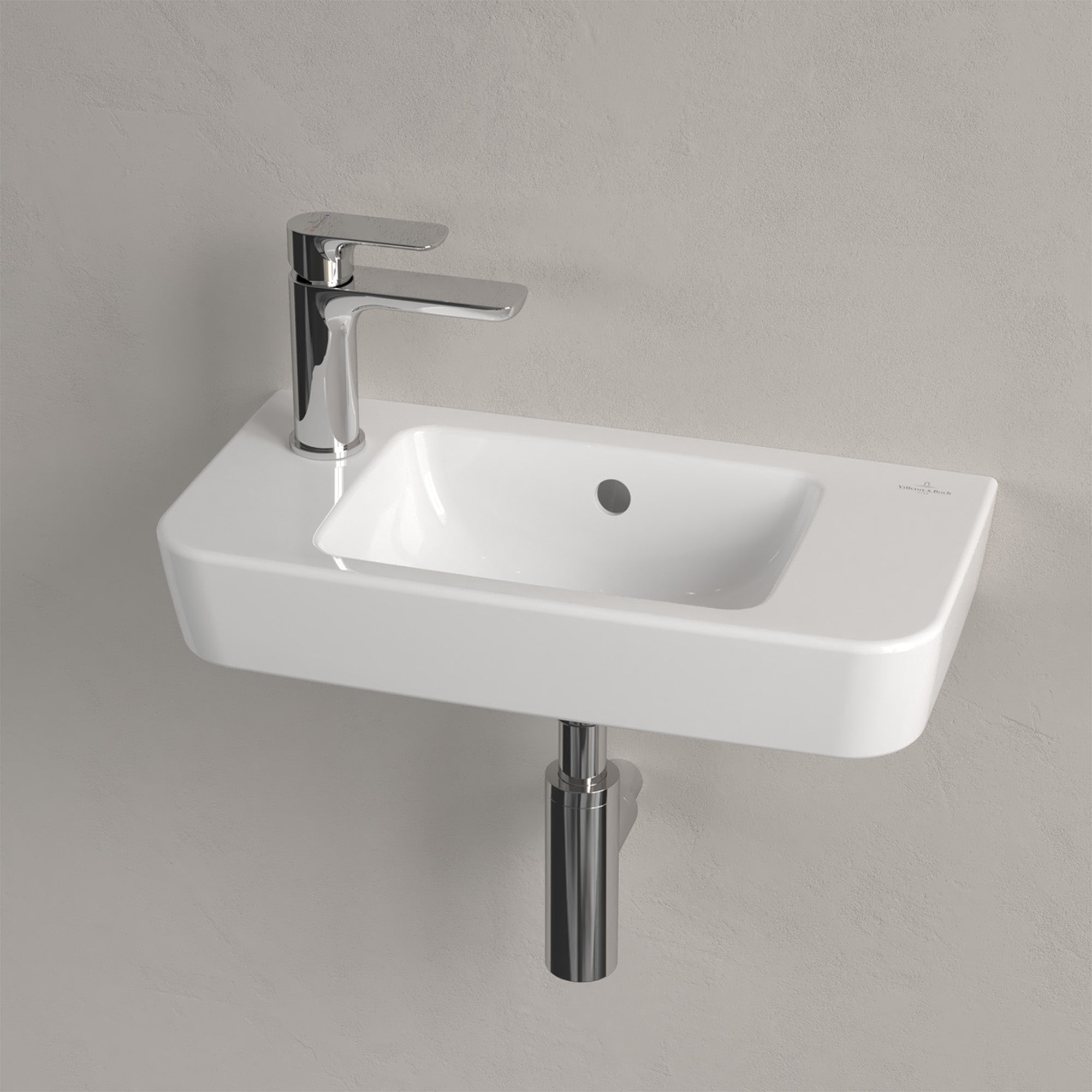 Villeroy & Boch O.novo Handwash Basin Compact with Overflow - Left/Right Tap Hole Options