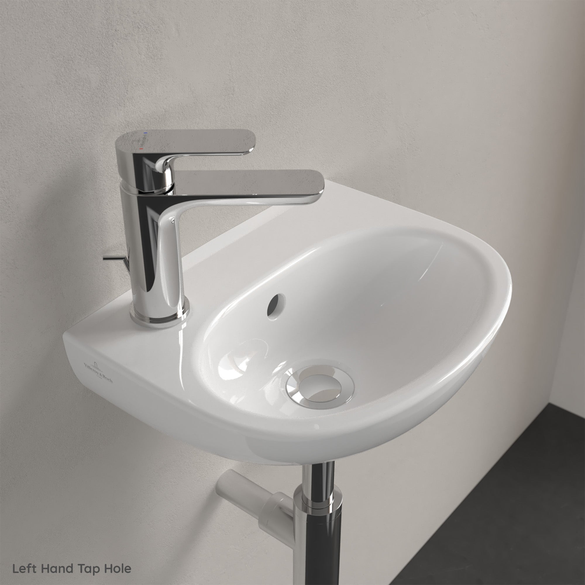 Villeroy & Boch O.novo Handwash Basin - 360 x 275 x 145mm - Left/Right Tap Hole Options