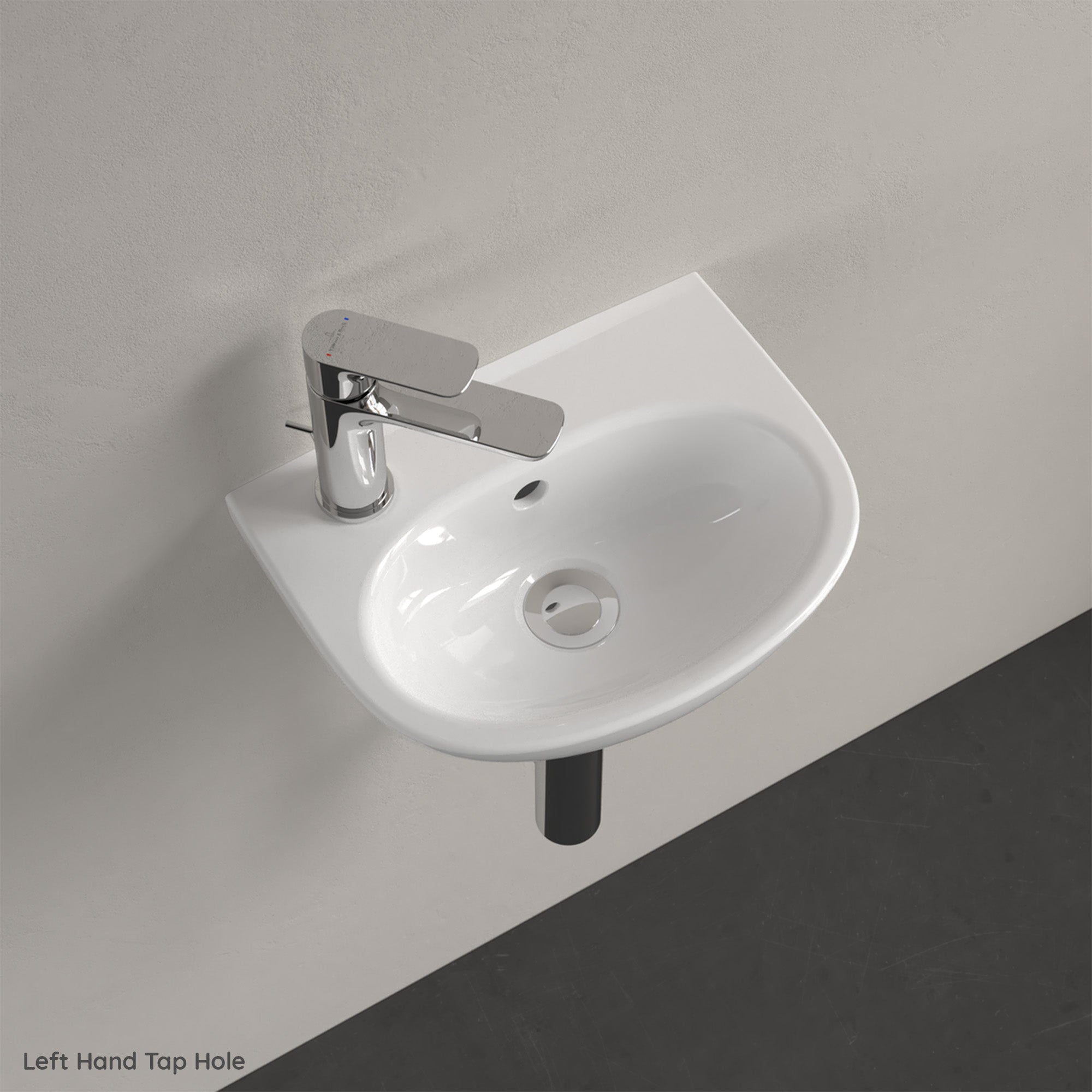 Villeroy & Boch O.novo Handwash Basin - 360 x 275 x 145mm - Left/Right Tap Hole Options
