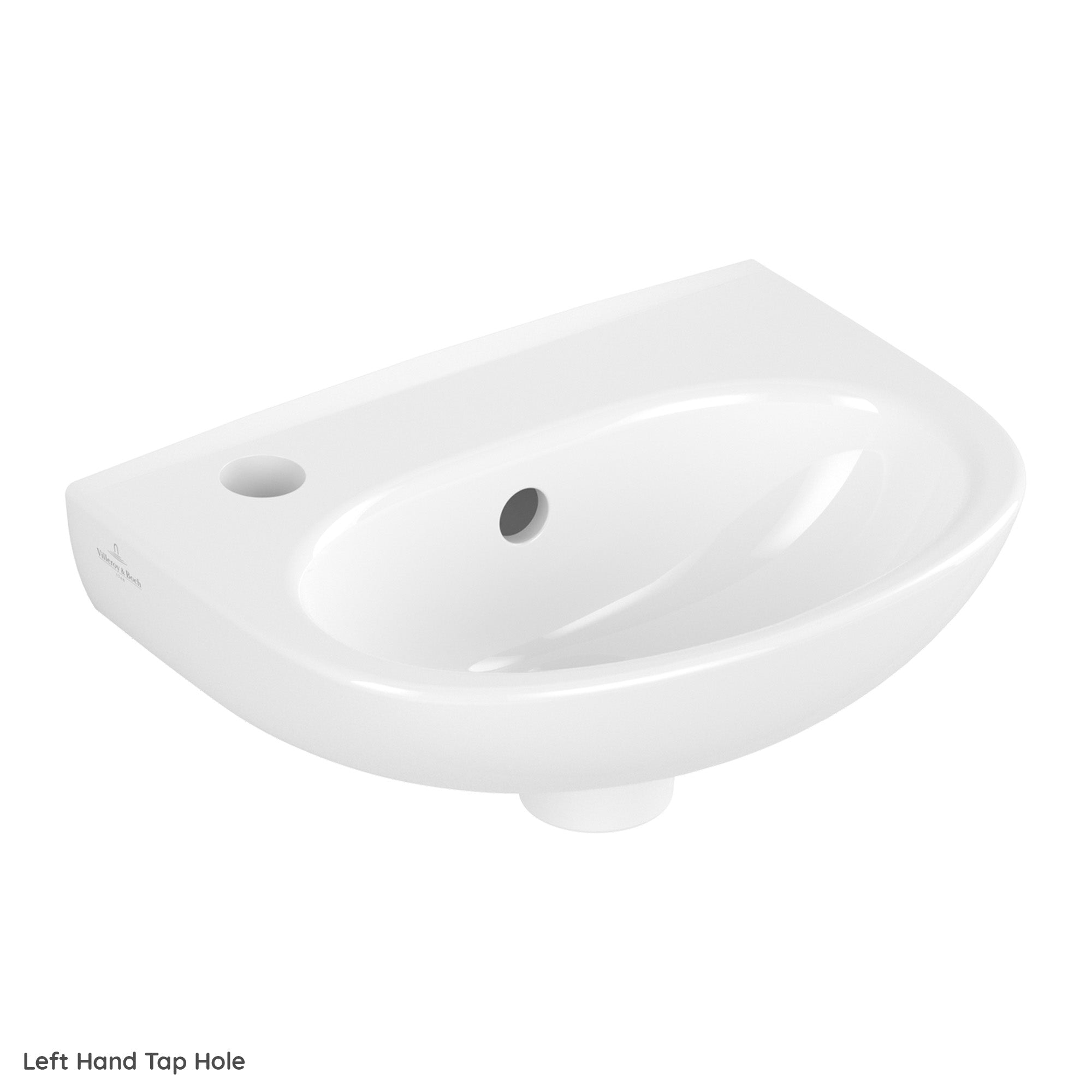 Villeroy & Boch O.novo Handwash Basin - 360 x 275 x 145mm - Left/Right Tap Hole Options