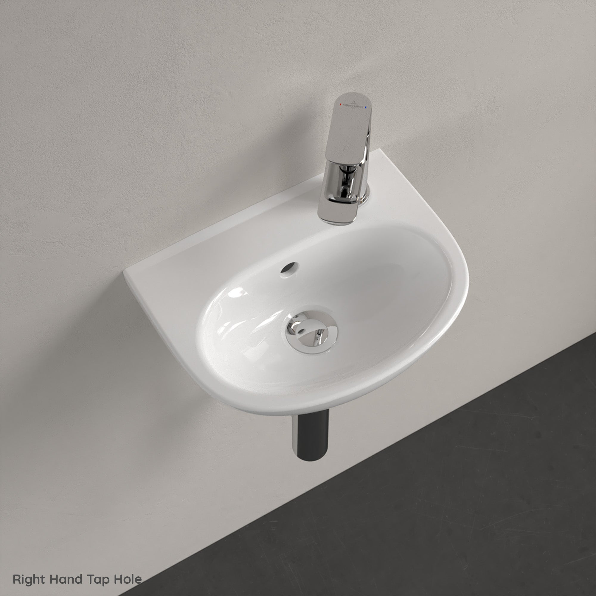 Villeroy & Boch O.novo Handwash Basin - 360 x 275 x 145mm - Left/Right Tap Hole Options