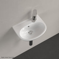 Villeroy & Boch O.novo Handwash Basin - 360 x 275 x 145mm - Left/Right Tap Hole Options